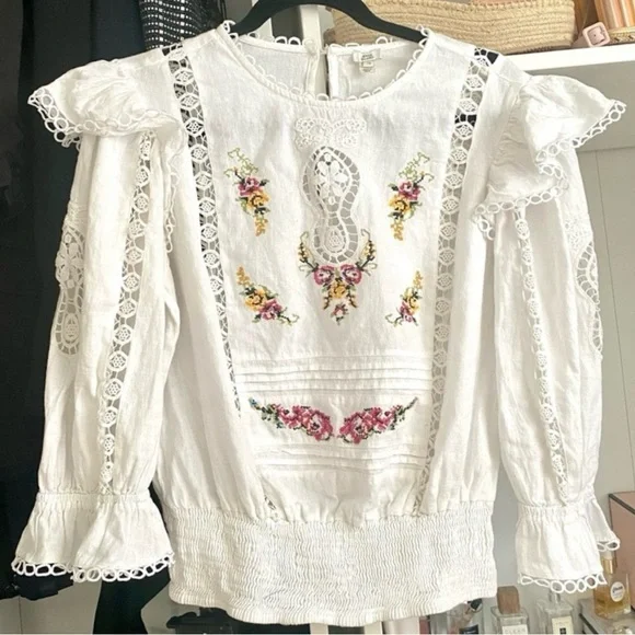 RIVER ISLAND | White Floral Embroidered Set - Picture 11 of 12